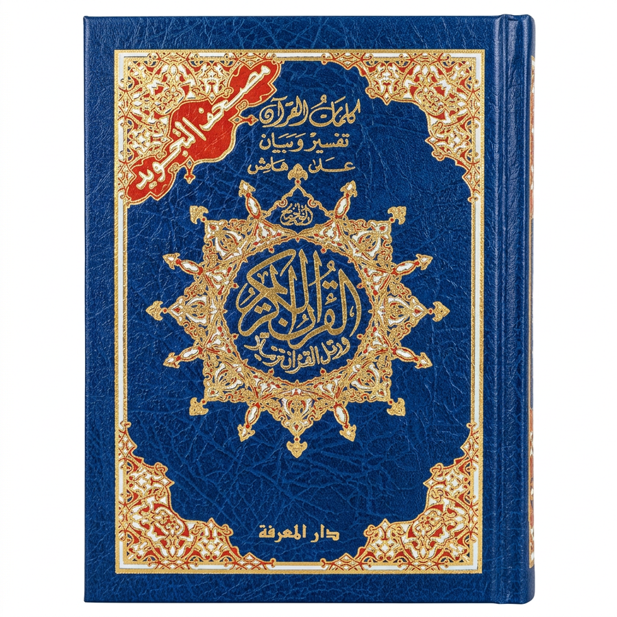 Dar Al-Ma'rifah Tajweed Quran Uthmaani Script 15 Lines Blue