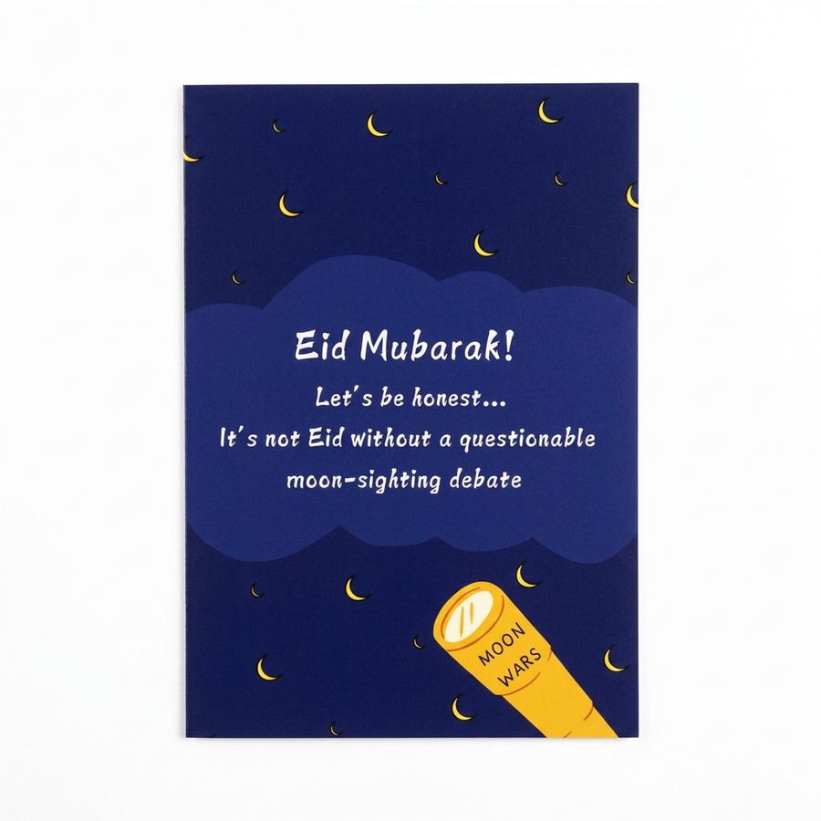 Eid Mubarak Moon Sighting Debate Card