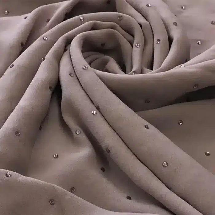 Emirati chiffon with stone embellishments Faded Pink