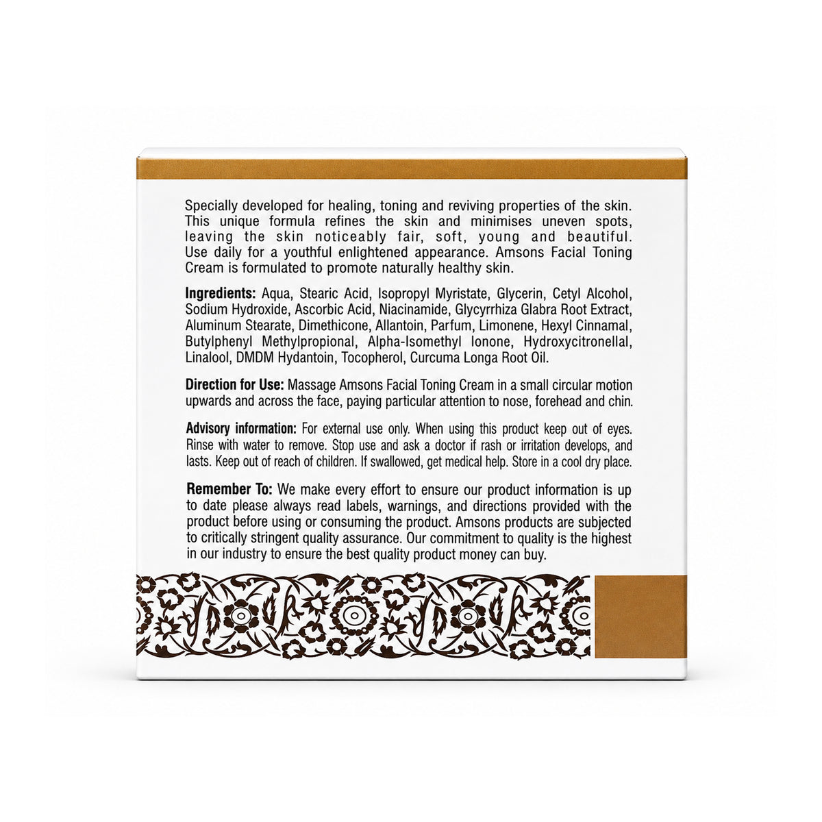 Facial Toning Cream With Liquorice, Turmeric & Aloe Vera 50g