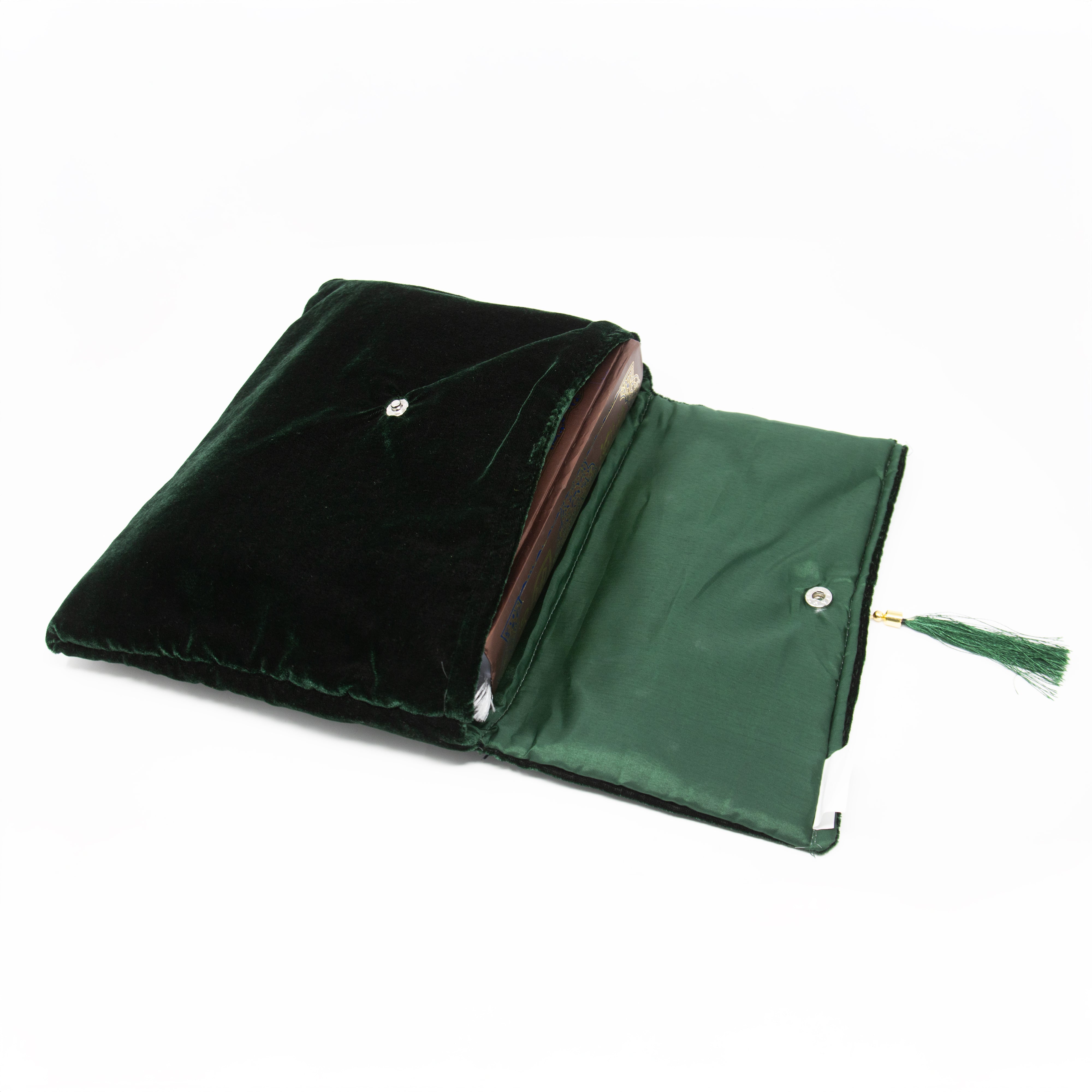 Green Velvet A4 Quran Cover / Ghilaf