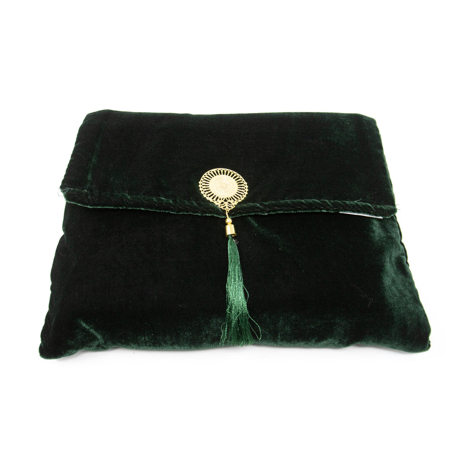 Green Velvet A4 Quran Cover / Ghilaf