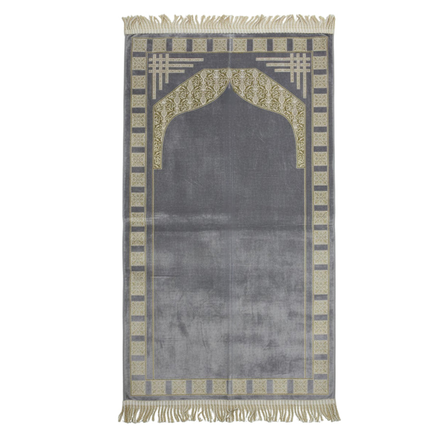 Luxury Chenille Prayer Mat 7045-11 Grey