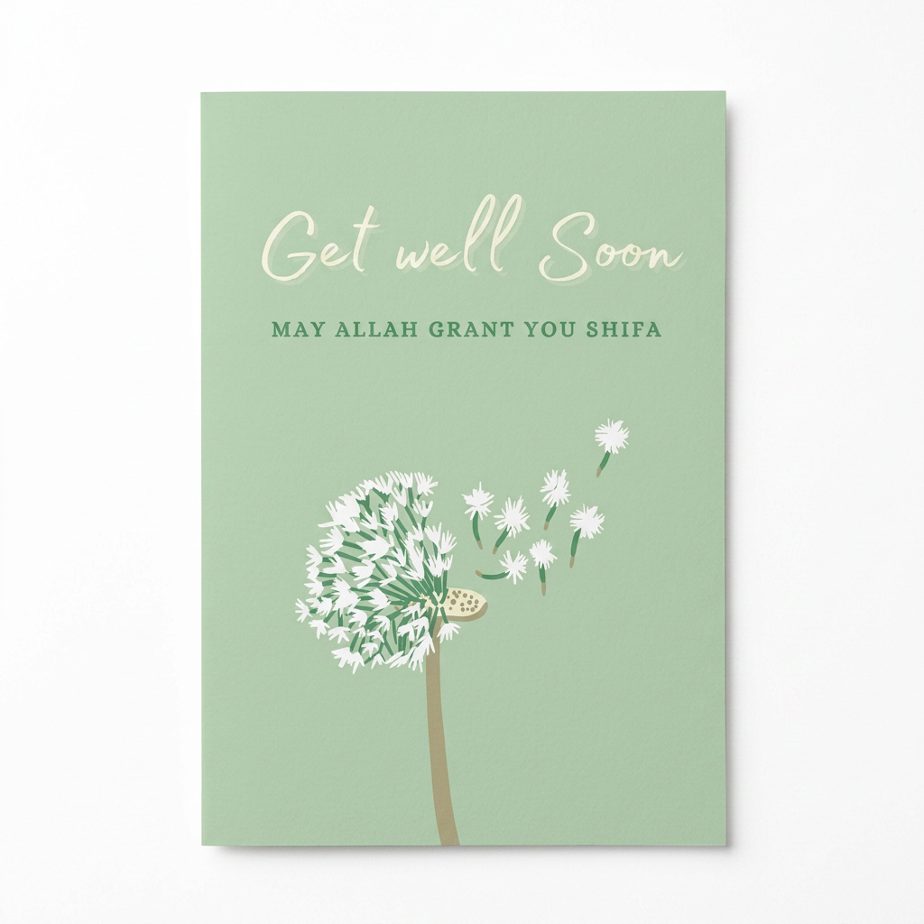 Get Well Soon Dandelion Card