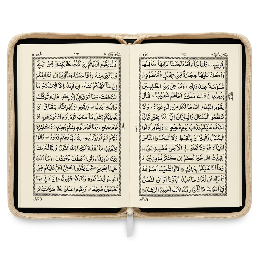 Gold Quran Zipped 13 lines Indo Pak Ref 3-S