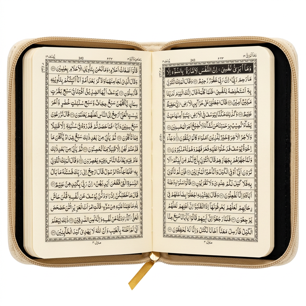 Gold Quran Zipped 15 lines Indo Pak 347 - A6