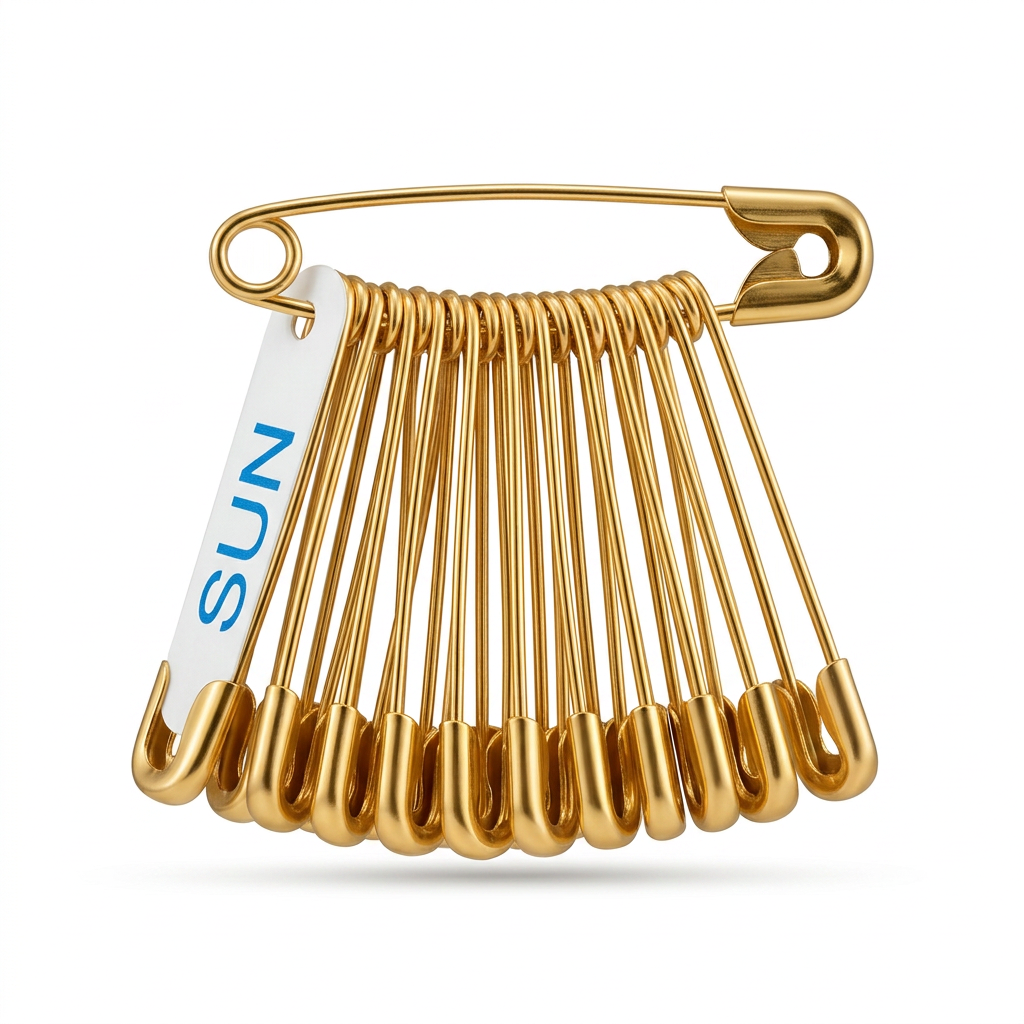Gold Safety Pins - 12 Pack