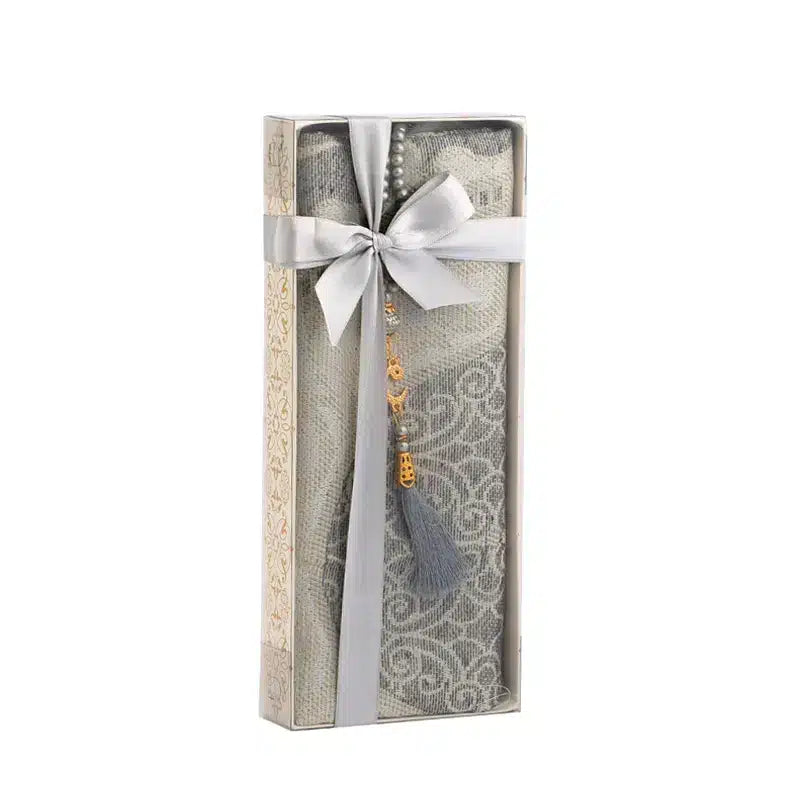 Grey Muslim Prayer Gift Set