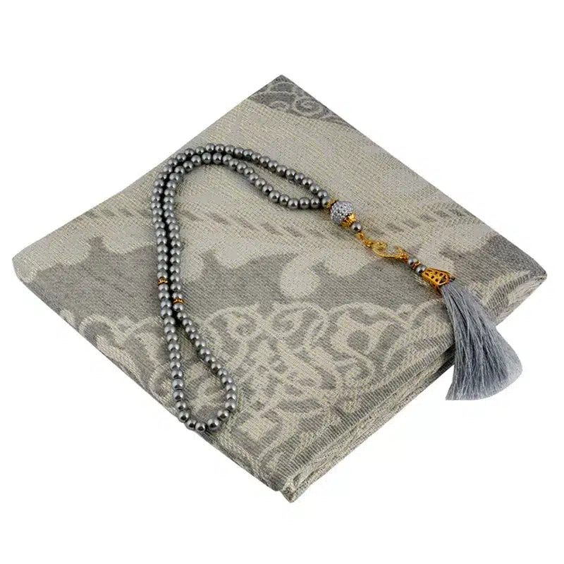 Grey Muslim Prayer Gift Set