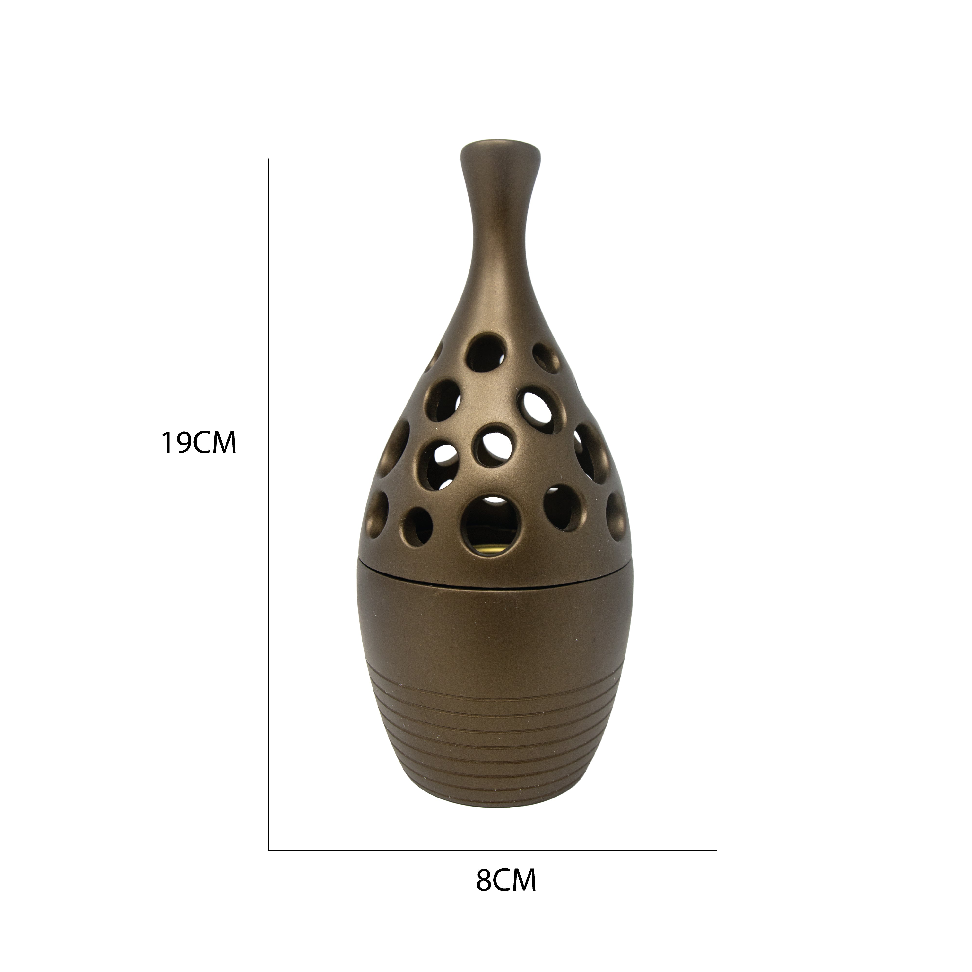 Sculpted Champagne Bakhoor Burner H7504