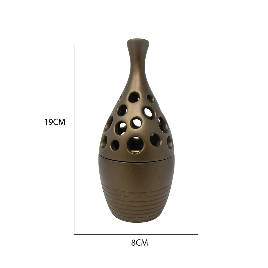 Sculpted Champagne Bakhoor Burner H7504