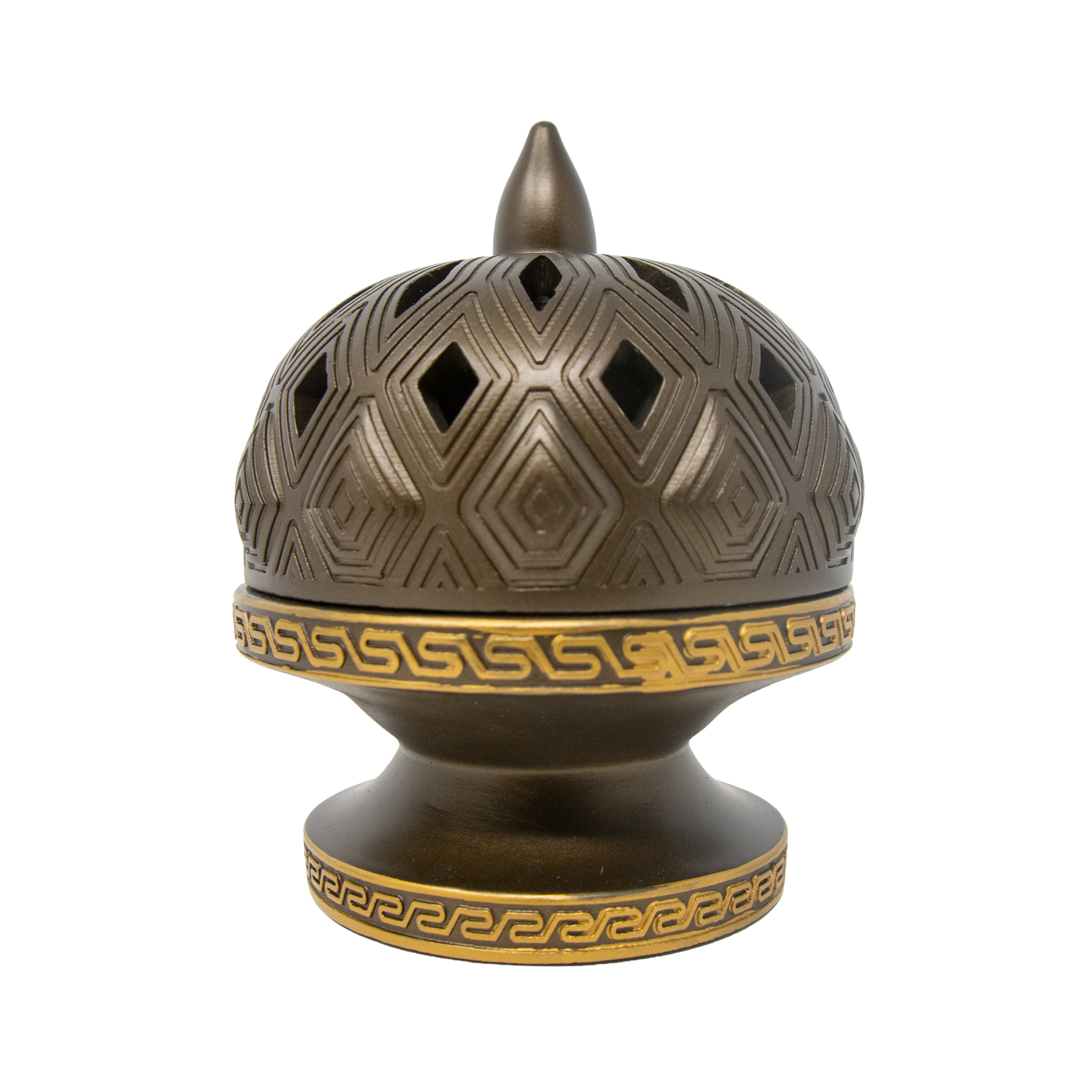 Patterned Champagne Bowl Bakhoor Burner H7523