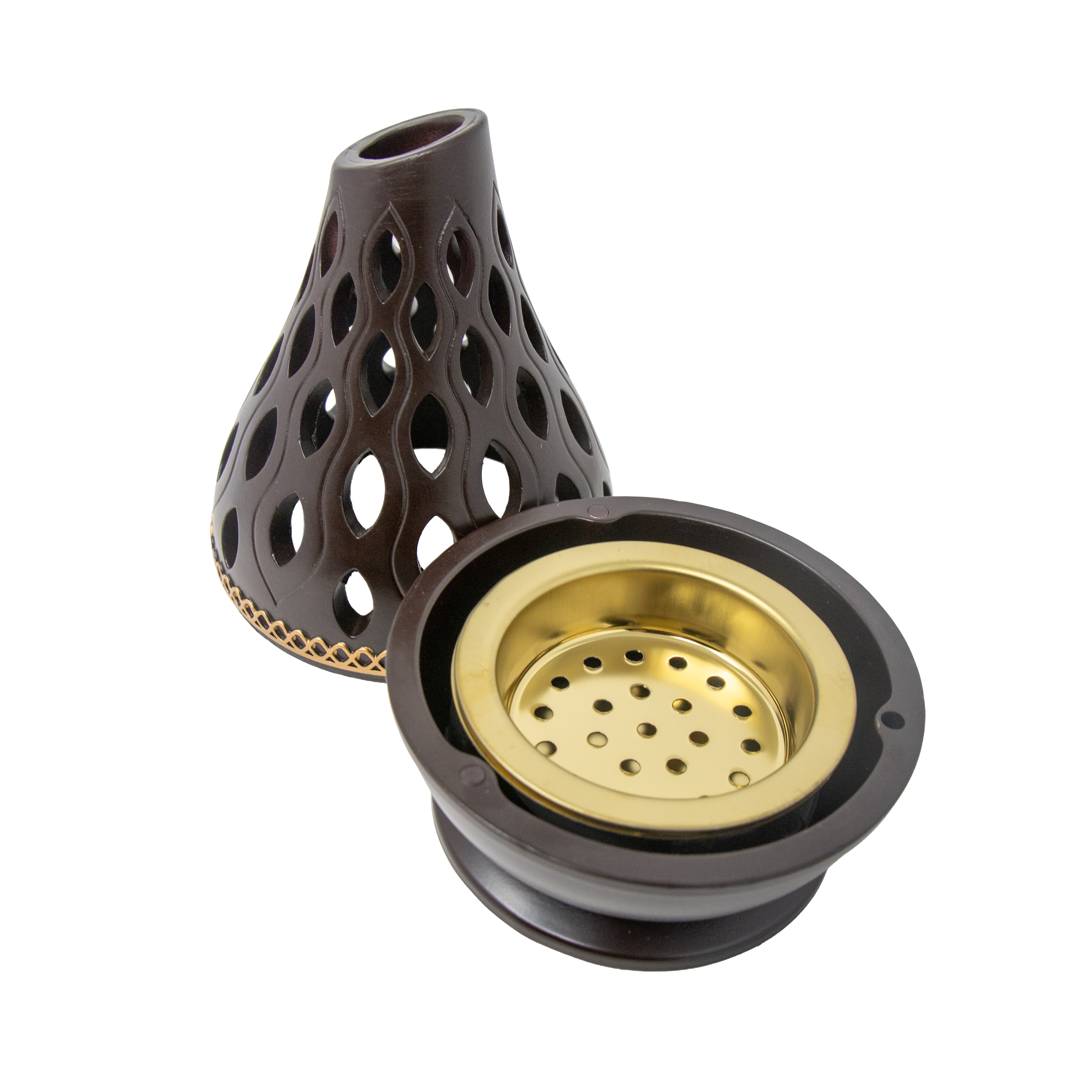 Brown Cone Dome Bakhoor Burner H7527