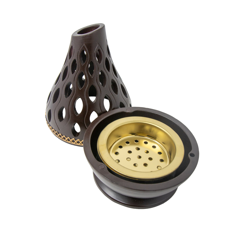 Brown Cone Dome Bakhoor Burner H7527