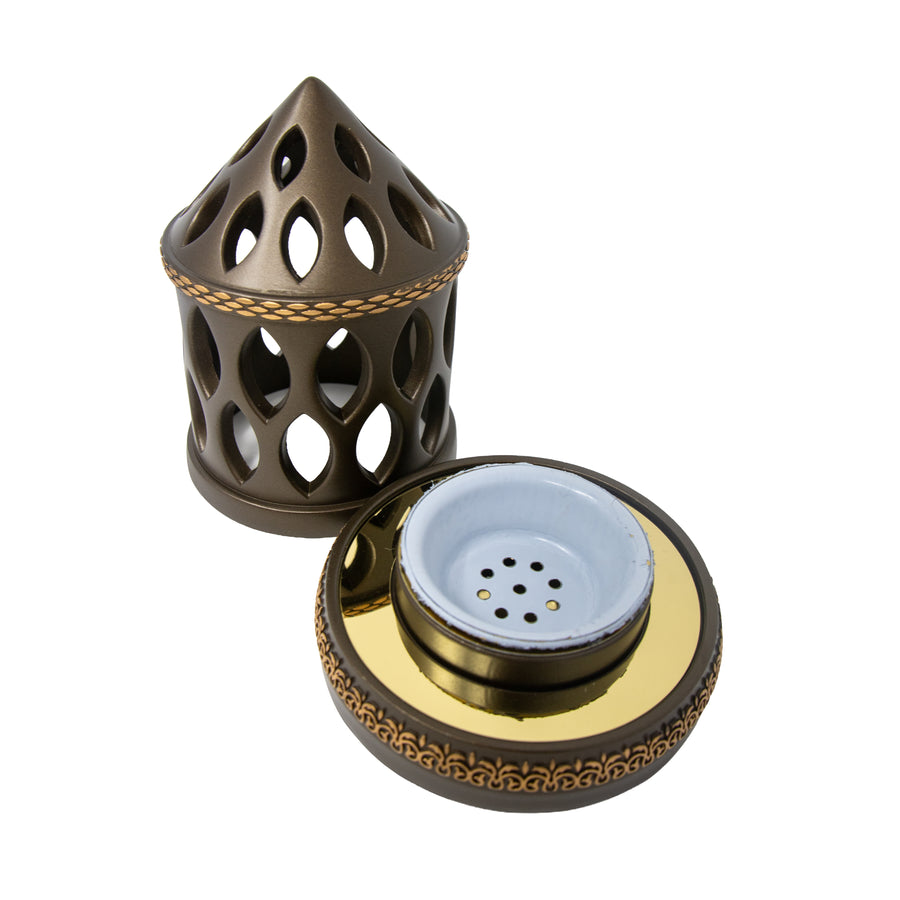 Pointed Dome Champagne Bakhoor Burner H7540