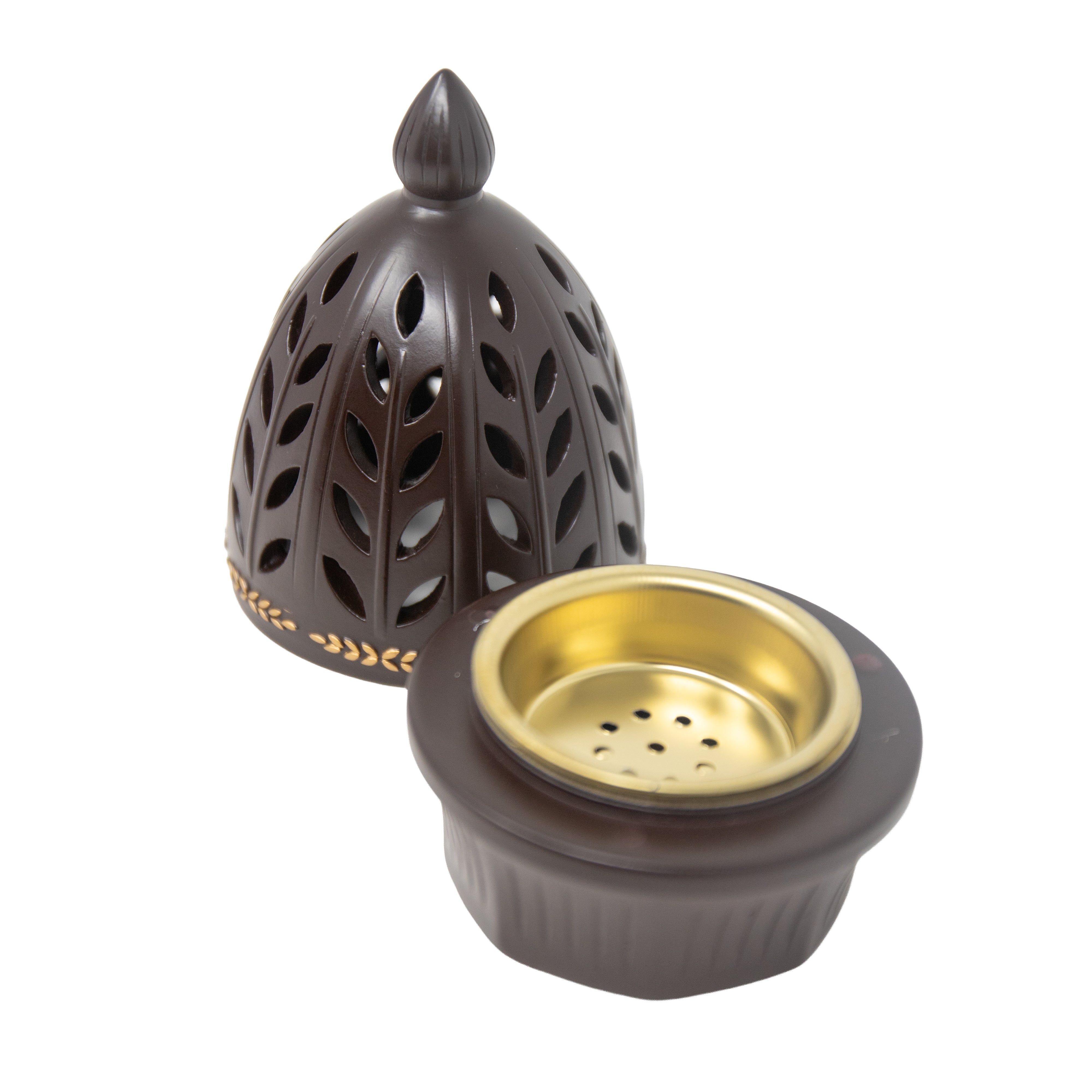 Tall Dome Brown Bakhoor Burner H7542