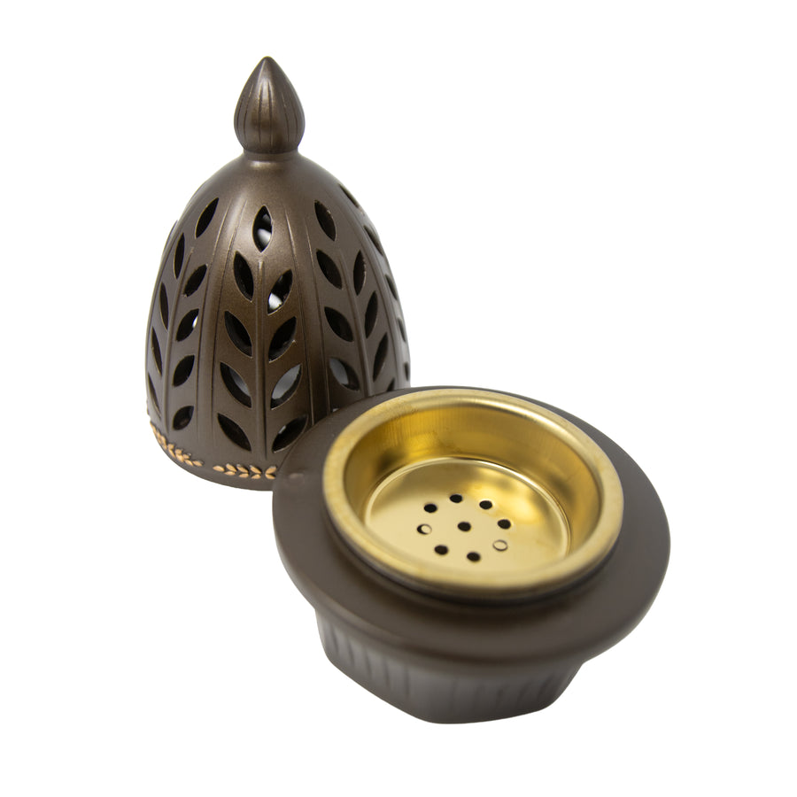 Tall Dome Champagne Bakhoor Burner H7542