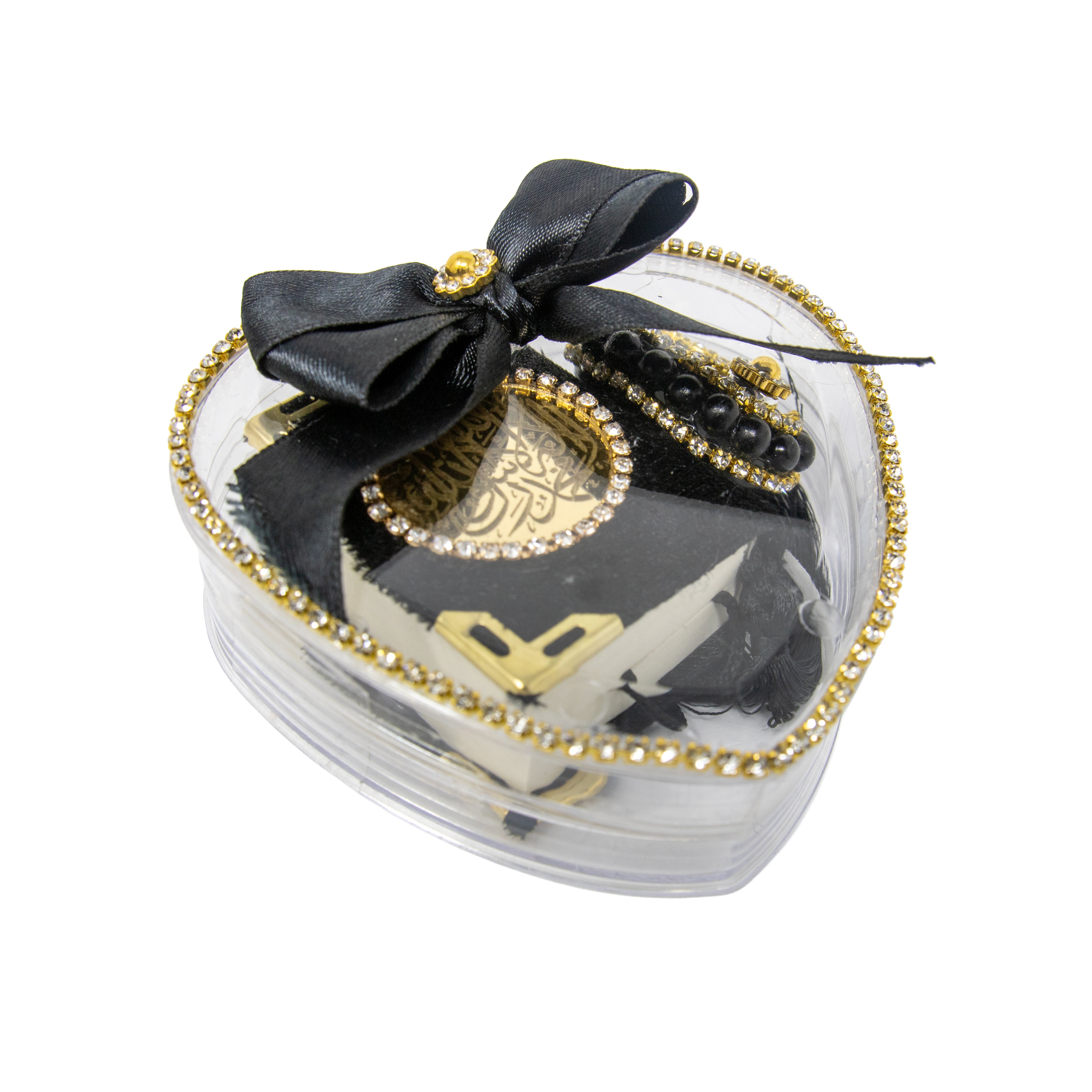 Mini Quran Heart Gift Black