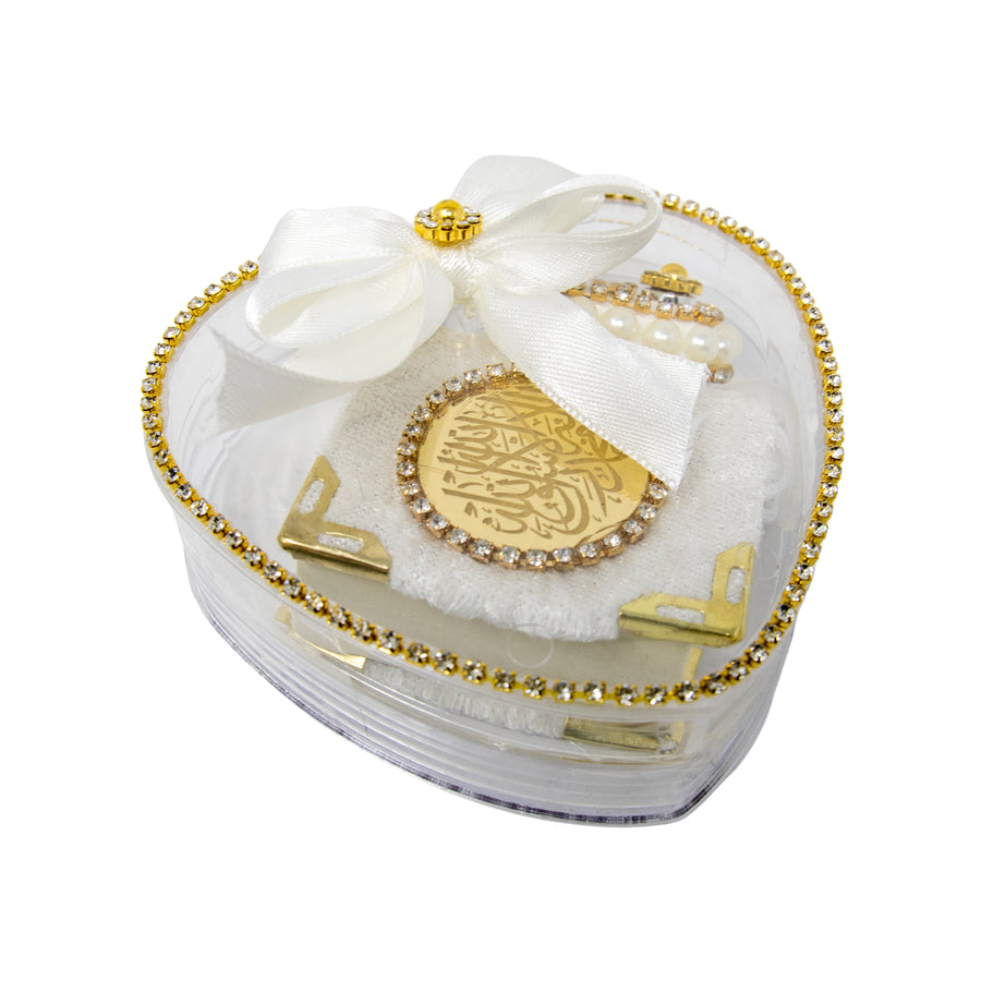 Mini Quran Heart Heart Gift White