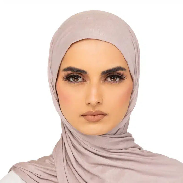 Elegant Jersey Hijab Cream Stone 48