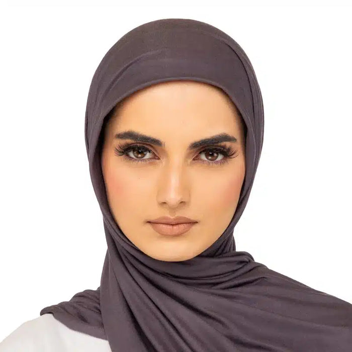 Elegant Jersey Hijab Smoke Grey