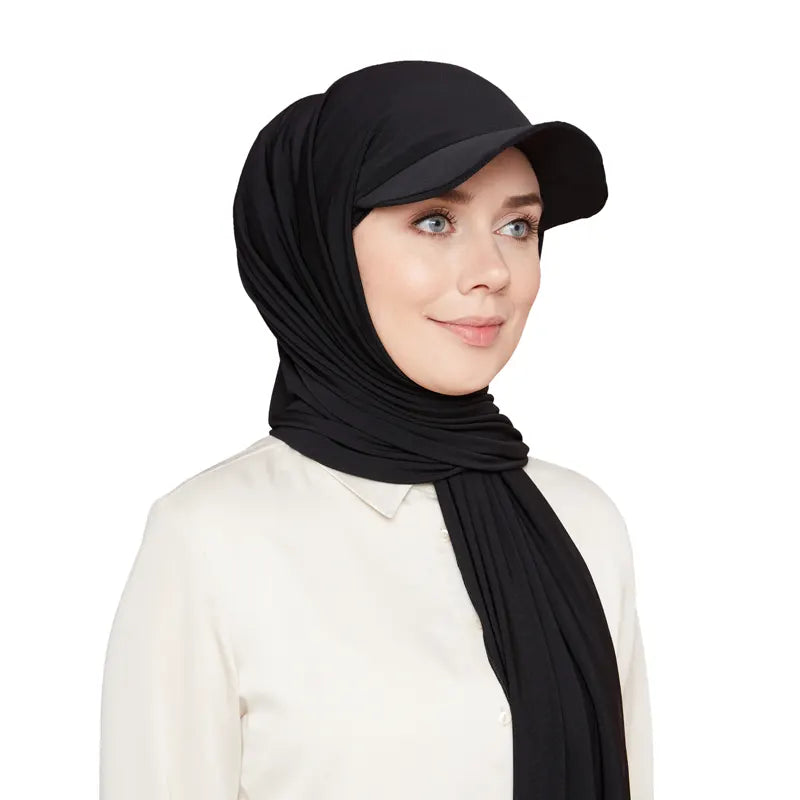 Versatile Hijab Cap Black