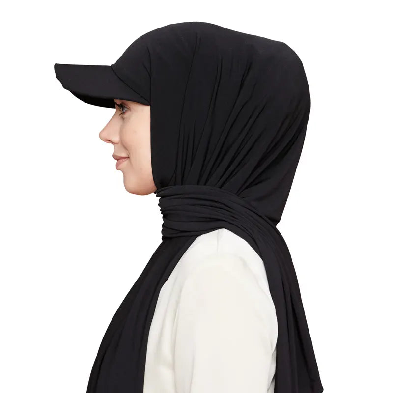 Versatile Hijab Cap Black