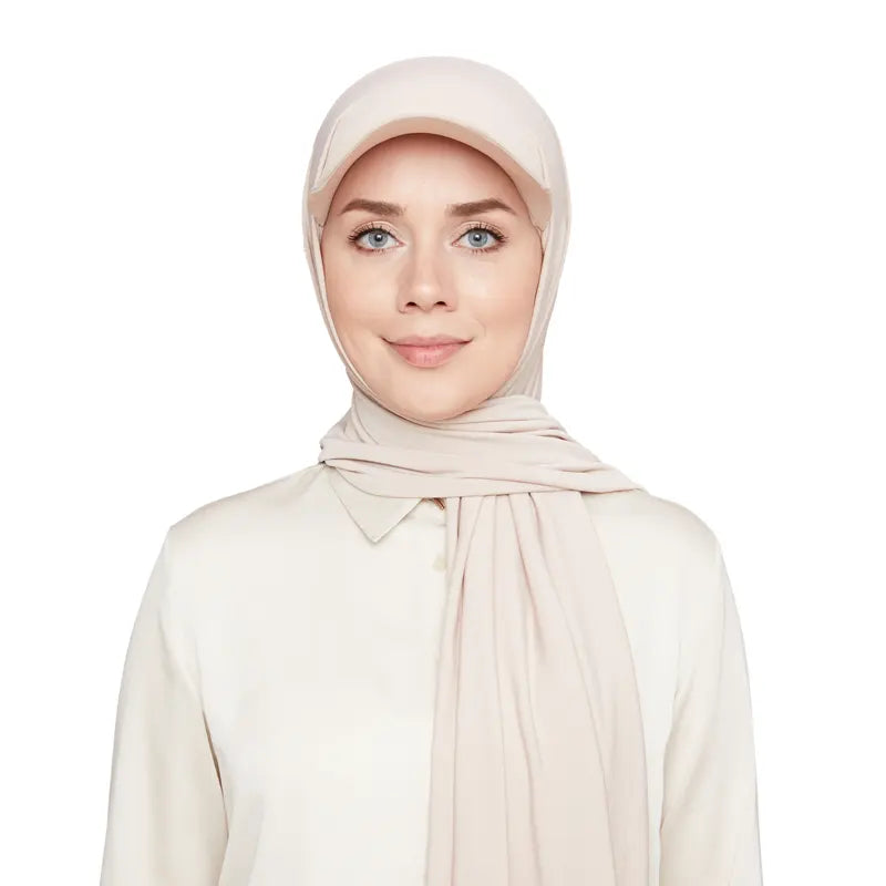 Versatile Hijab Cap Cream