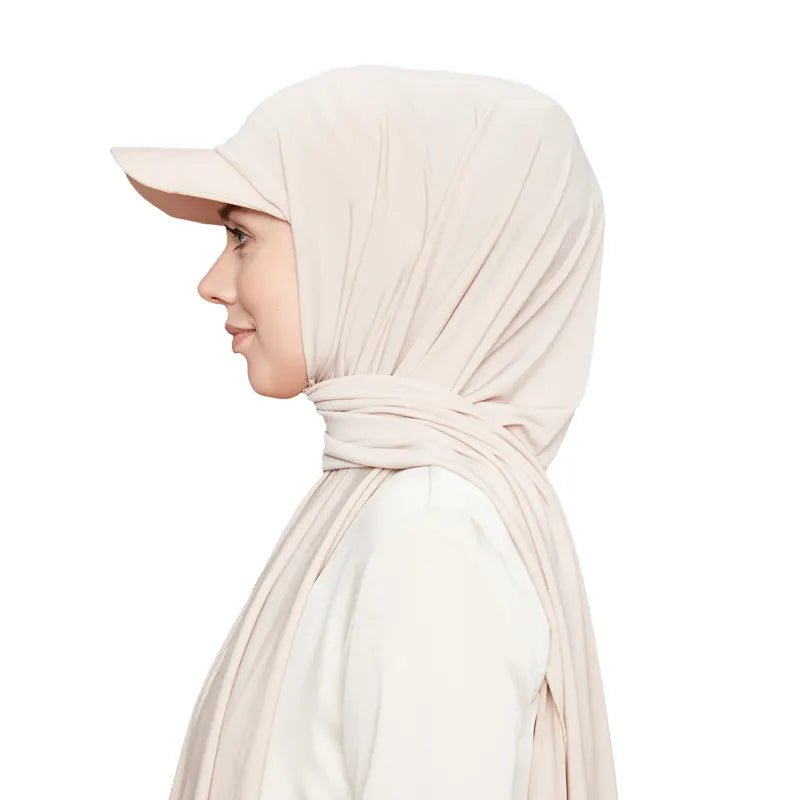 Versatile Hijab Cap Cream