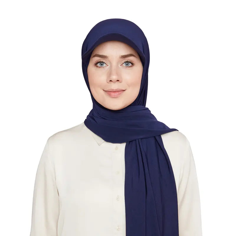 Versatile Hijab Cap Navy Blue
