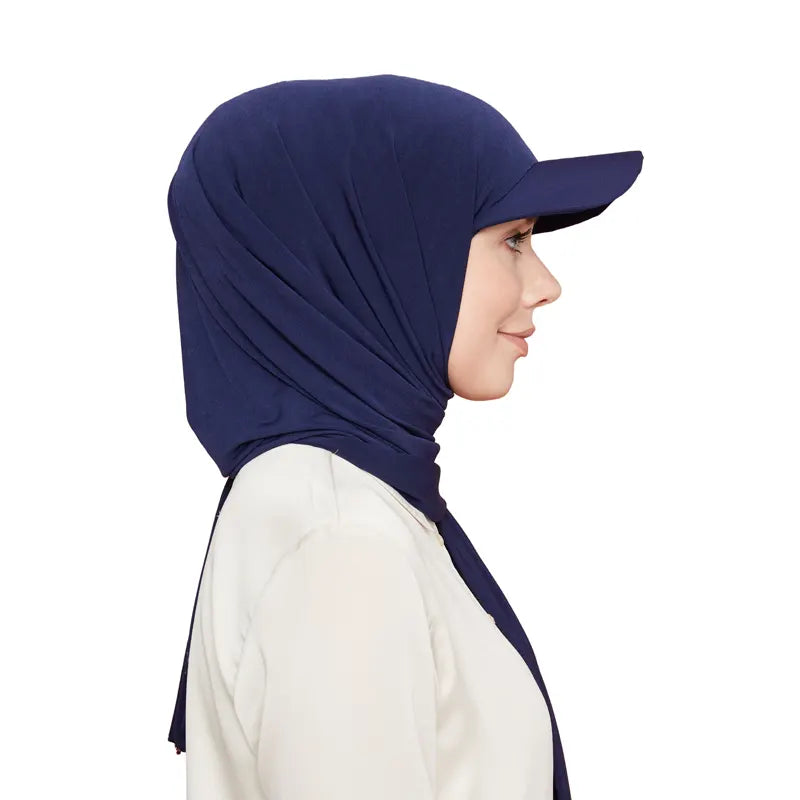 Versatile Hijab Cap Navy Blue