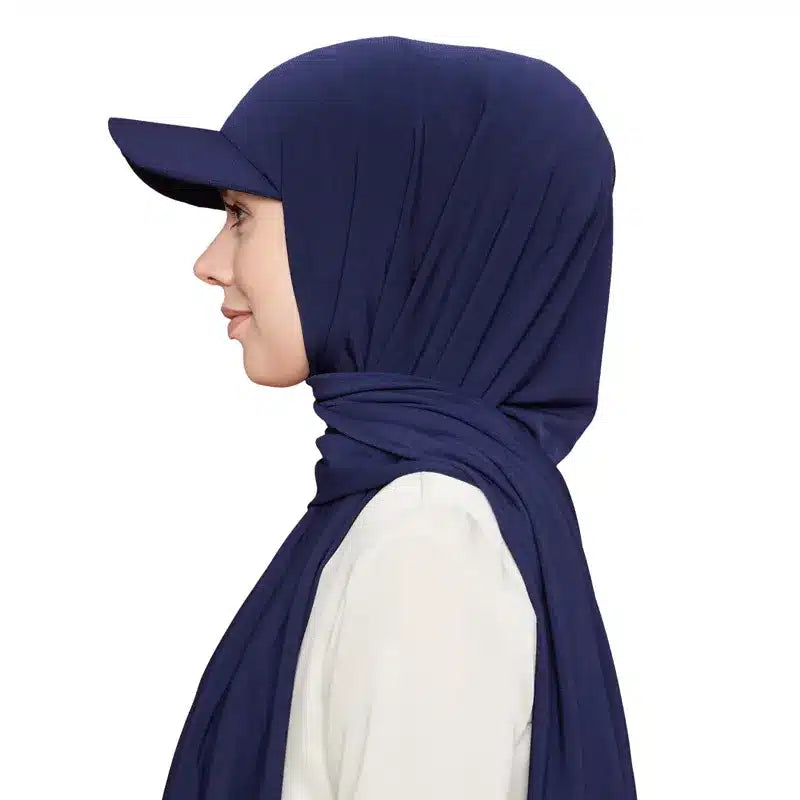 Versatile Hijab Cap Navy Blue