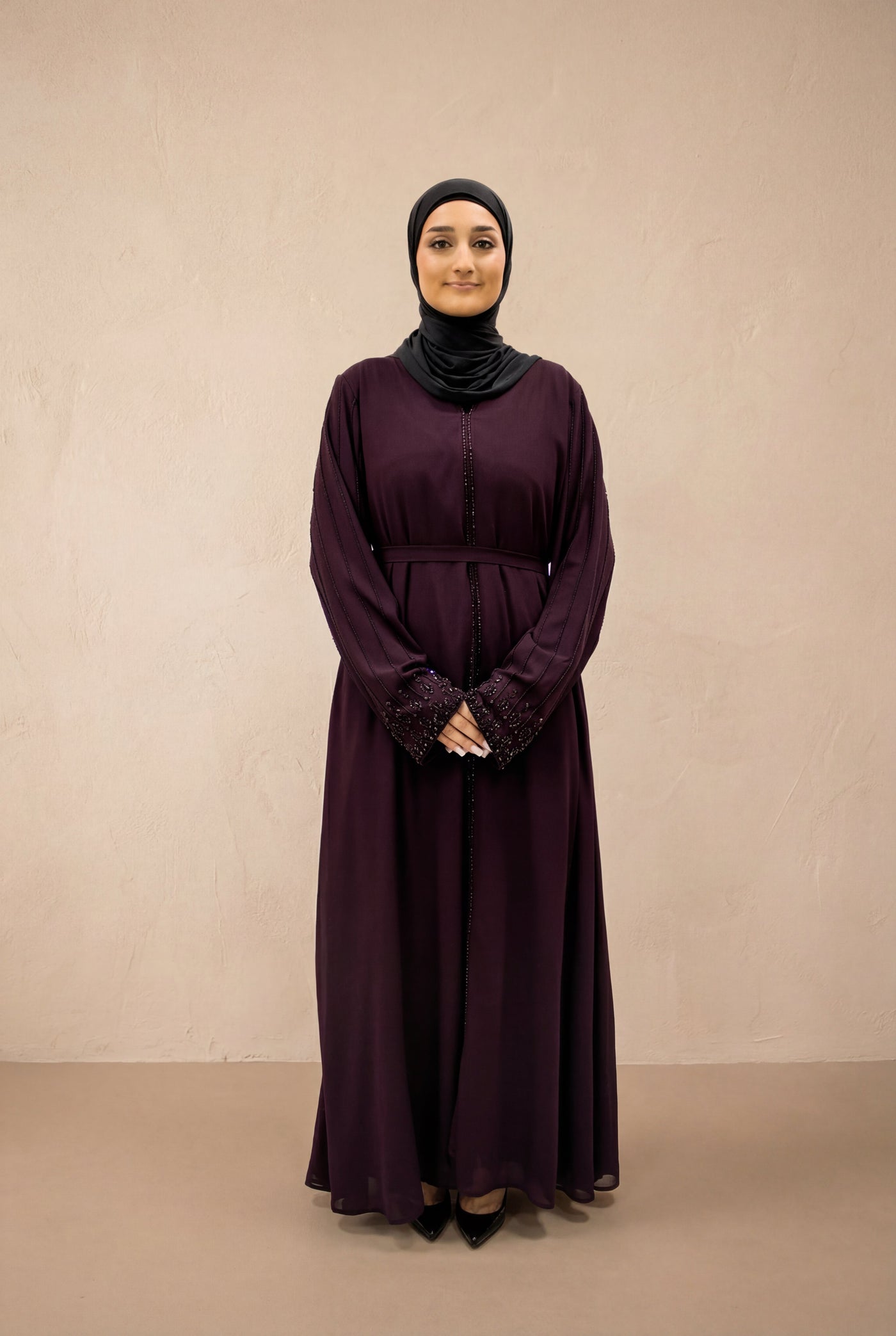 Royal Pearl Chiffon Kimono 6095 Plum