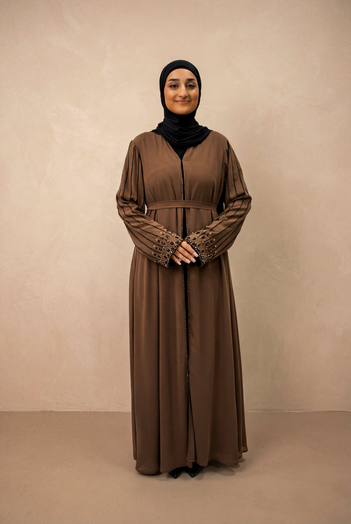 Royal Pearl Chiffon Kimono 6095 Mocha