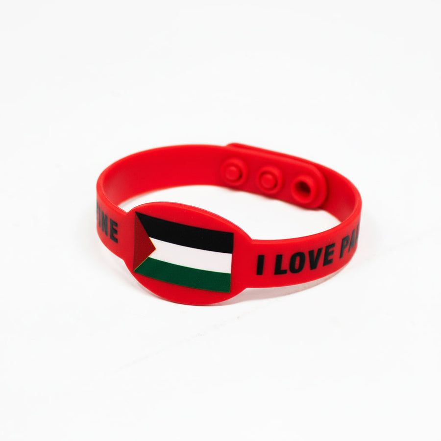 Palestine adjustable wristband Red