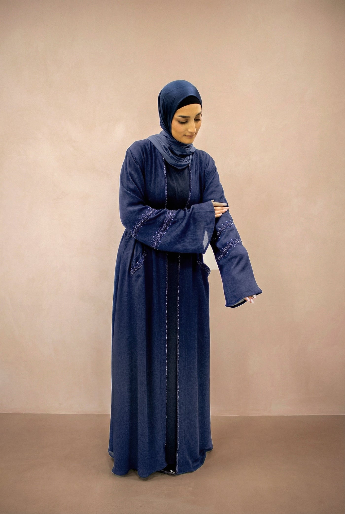 Beaded Weekend Kimono 6090 Navy