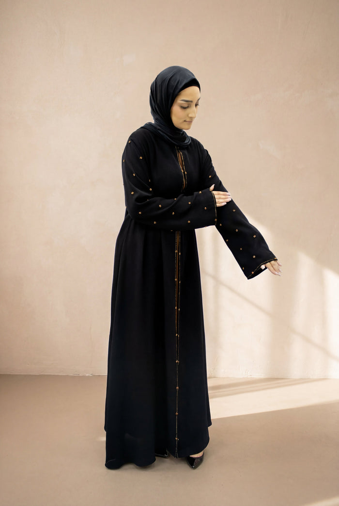 Satin Scattered Beaded Kimono 6076 Kimono