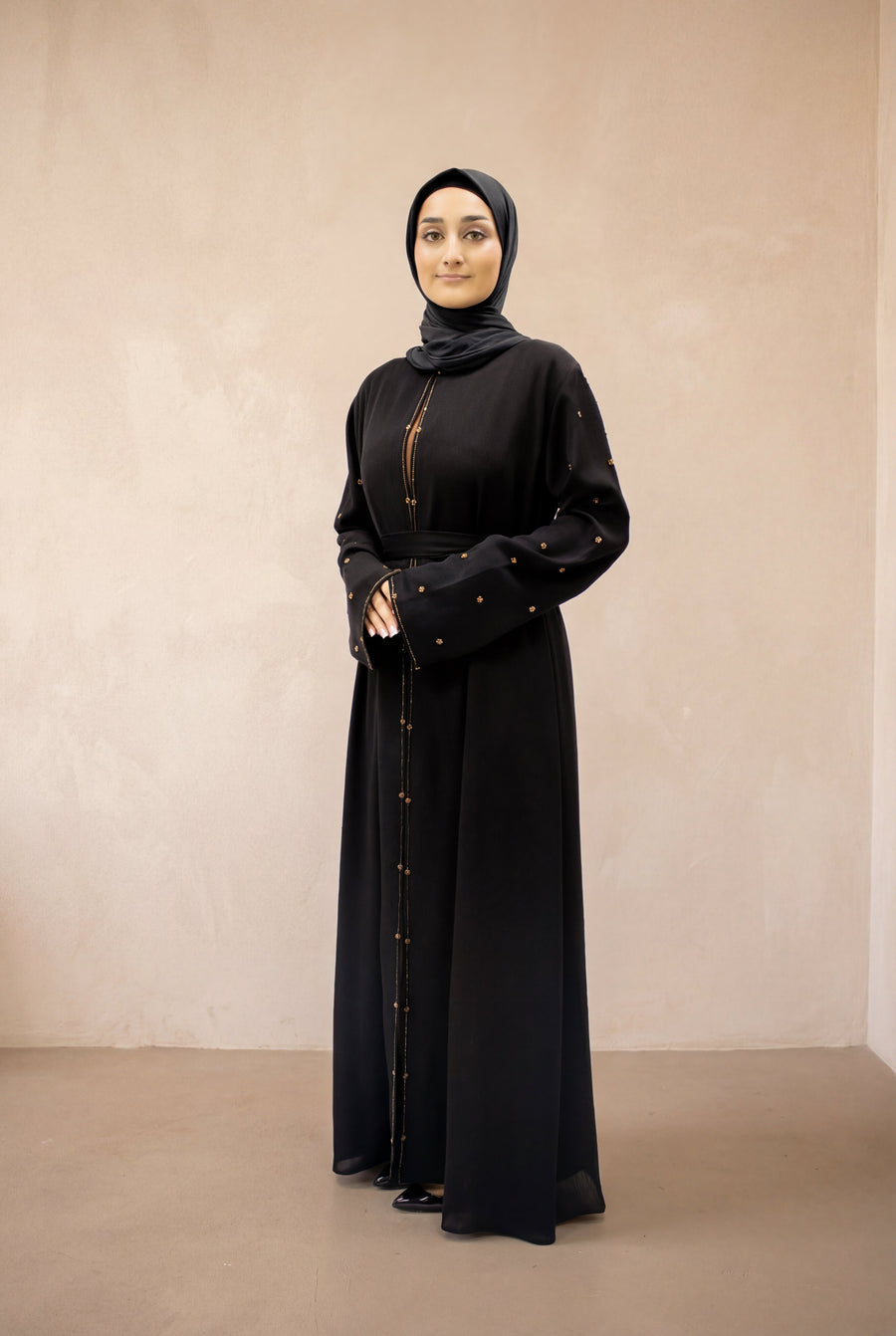 Satin Scattered Beaded Kimono 6076 Kimono