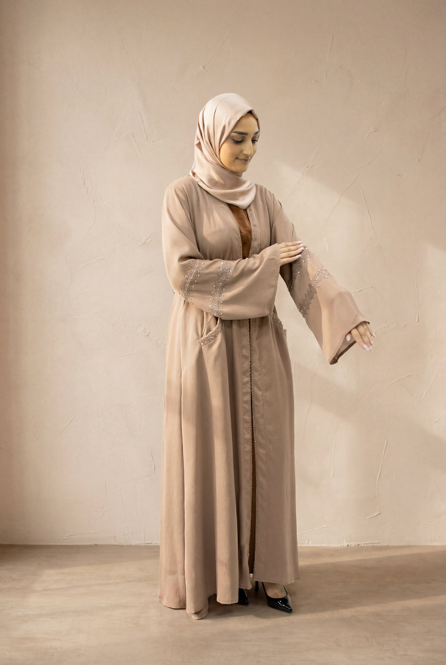 Beaded Weekend Kimono 6090 Mocha