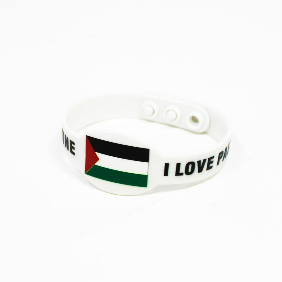 Palestine adjustable wristband White