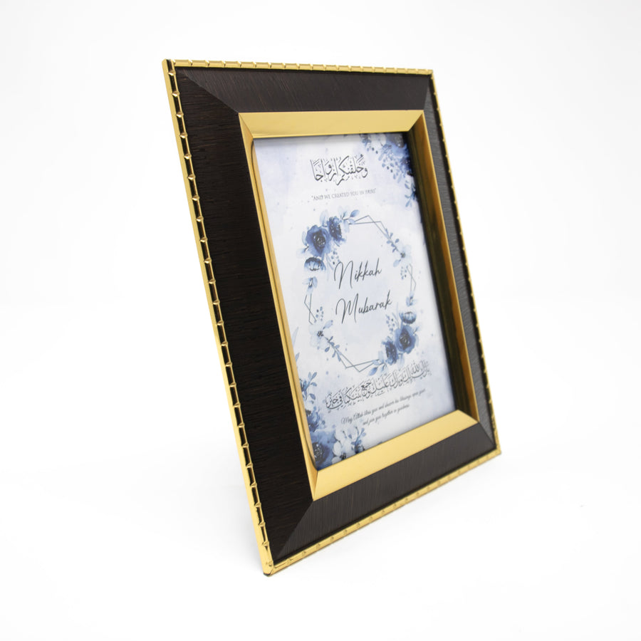 Nikah Mubarak Blue Rose Gift Frame