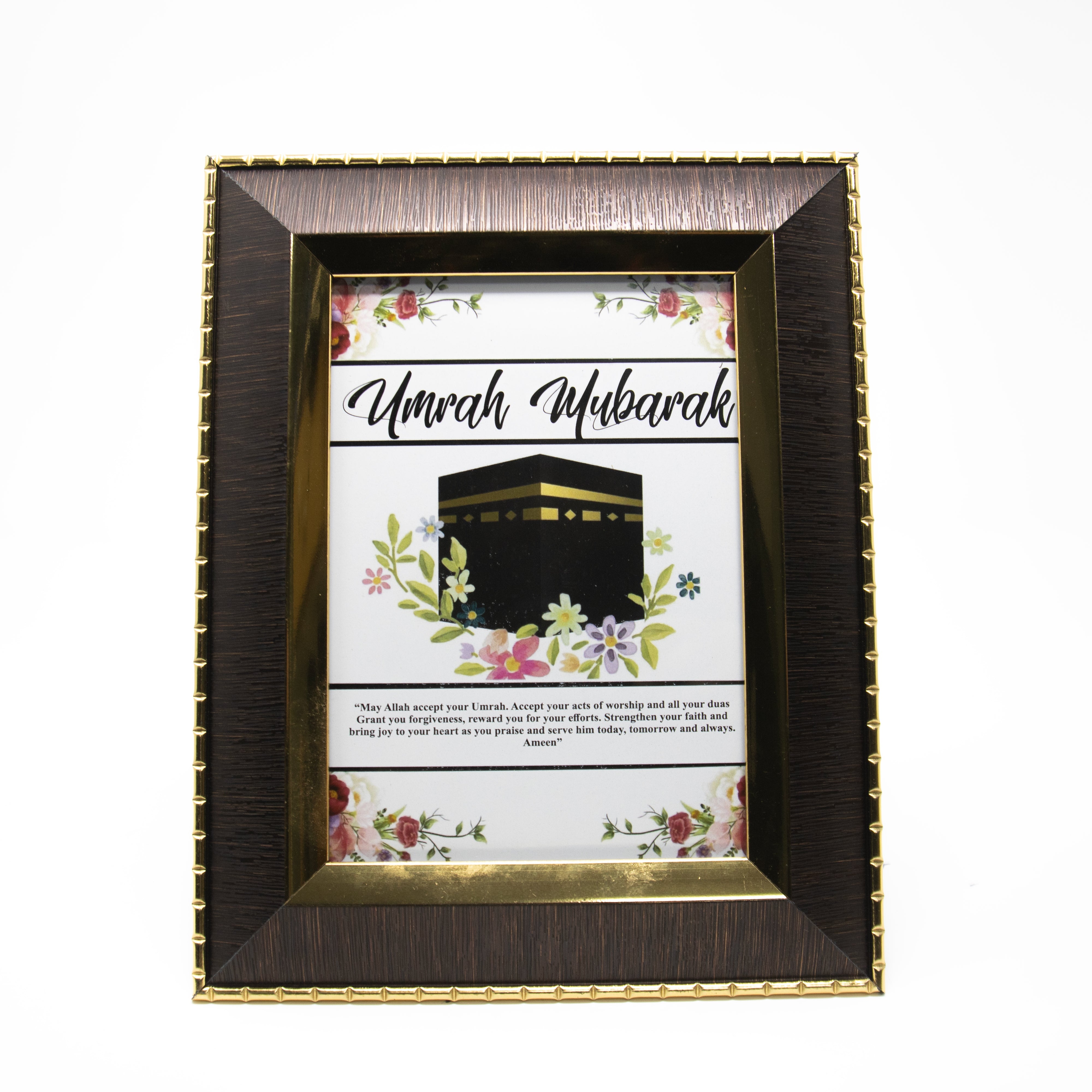 Umrah Mubarak Original Floral Kabah Gift Frame