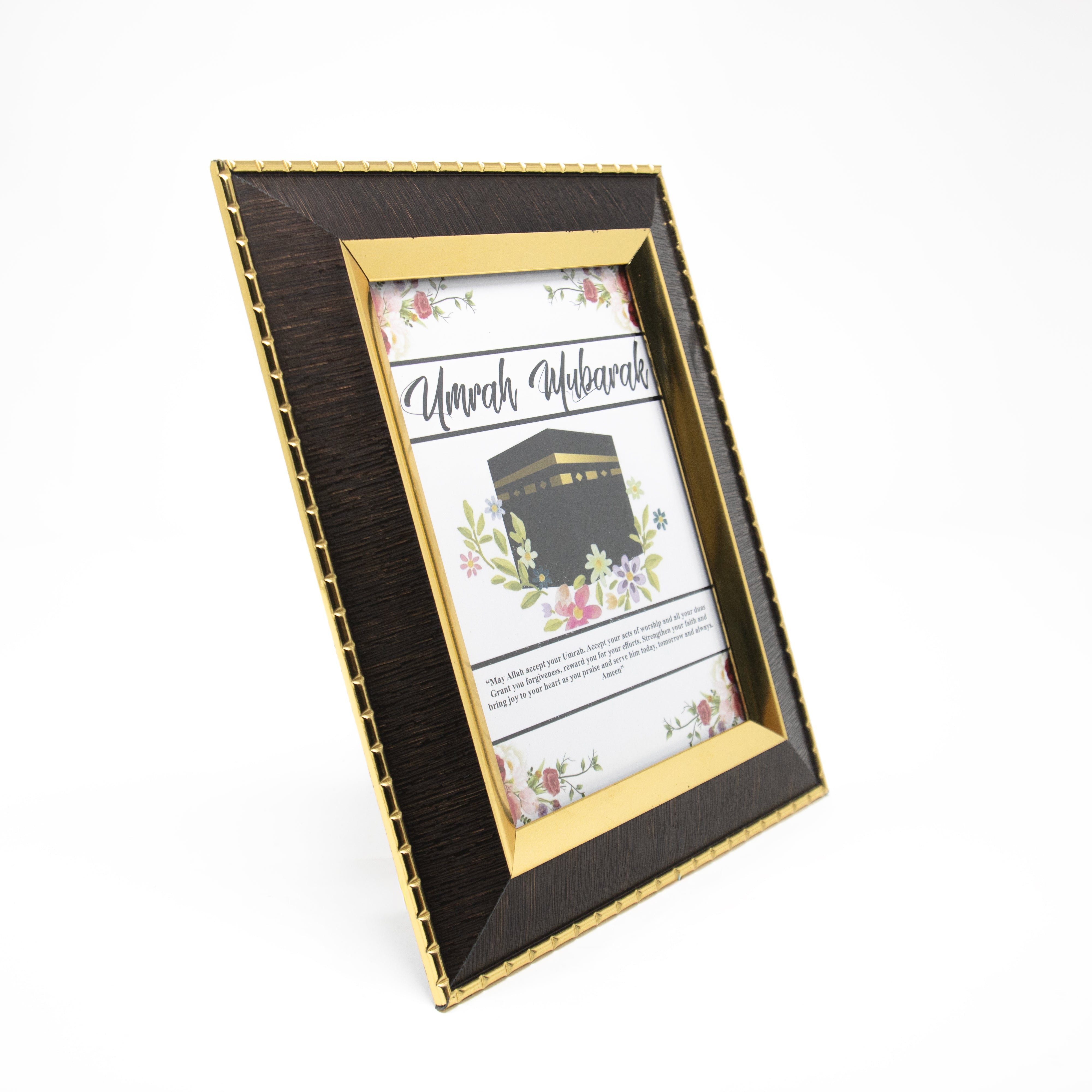 Umrah Mubarak Original Floral Kabah Gift Frame