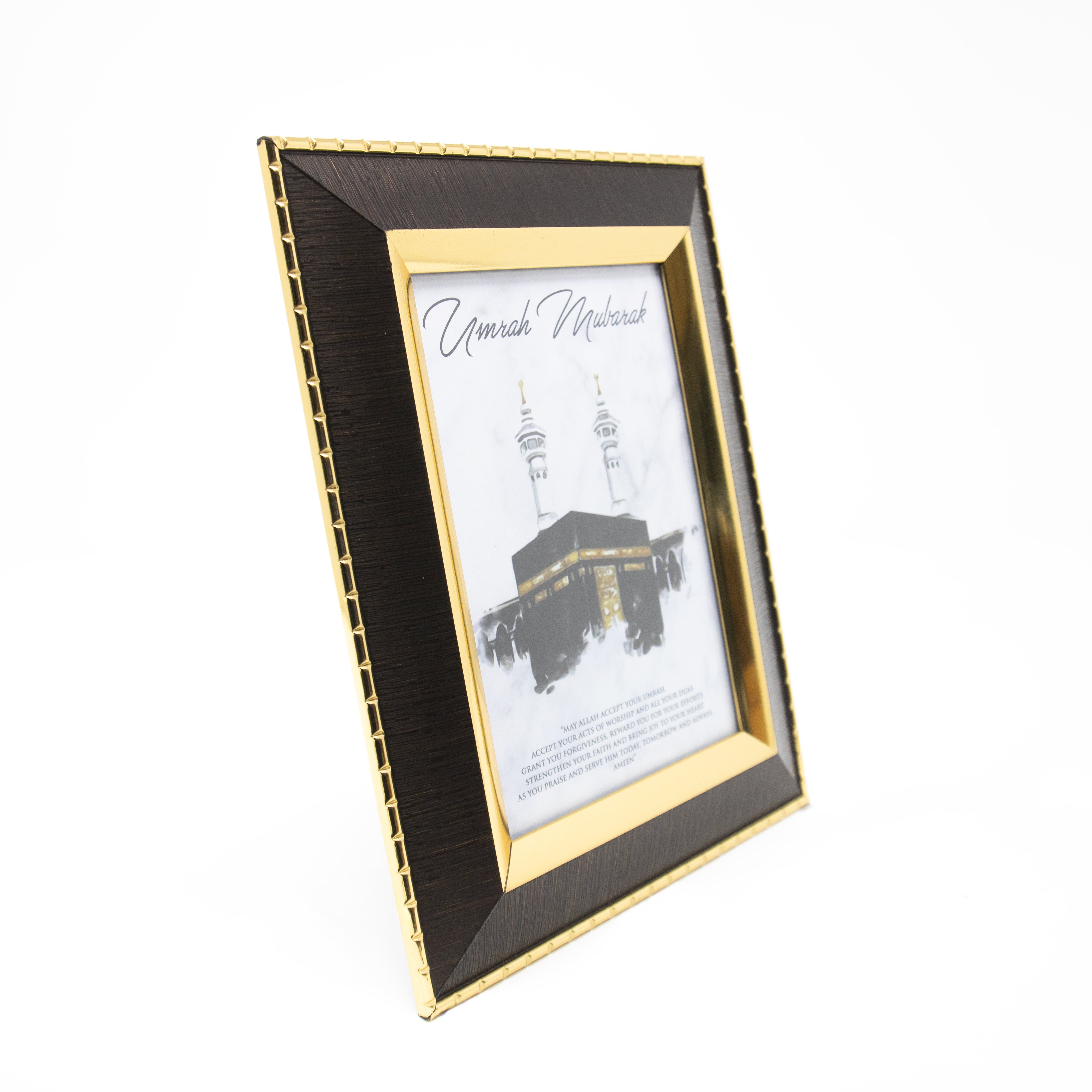 Umrah Mubarak White Background Kabah Gift Frame