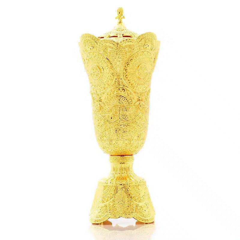 Large Gold Bakhoor Burner AM00855