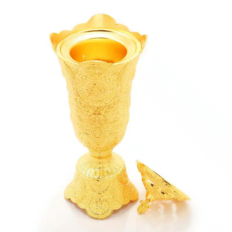 Large Gold Bakhoor Burner AM00855