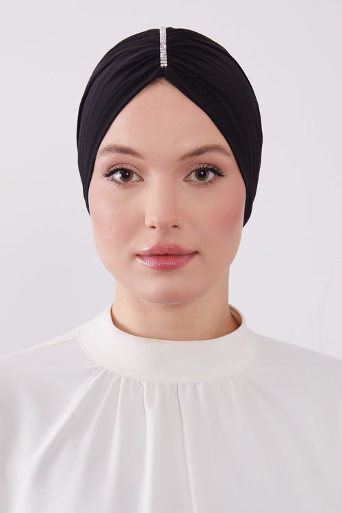 Party Turban Black Col 1