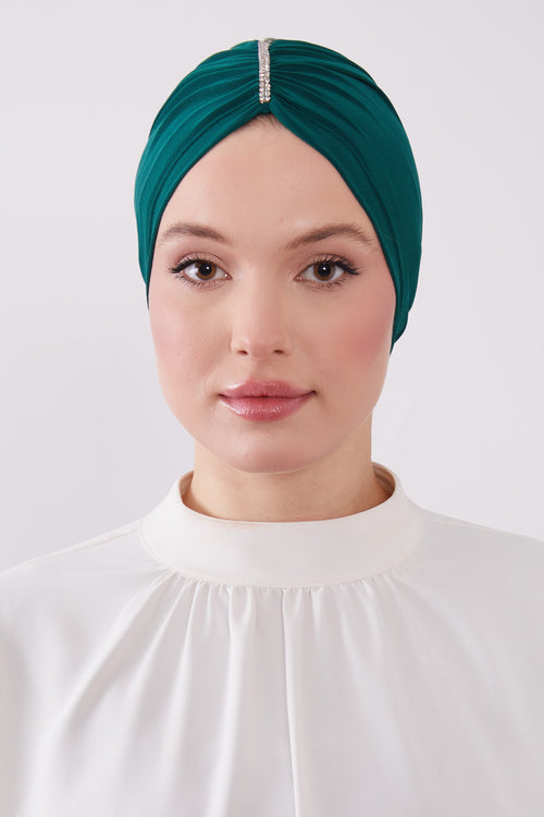 Party Turban Emerald Green Col 31