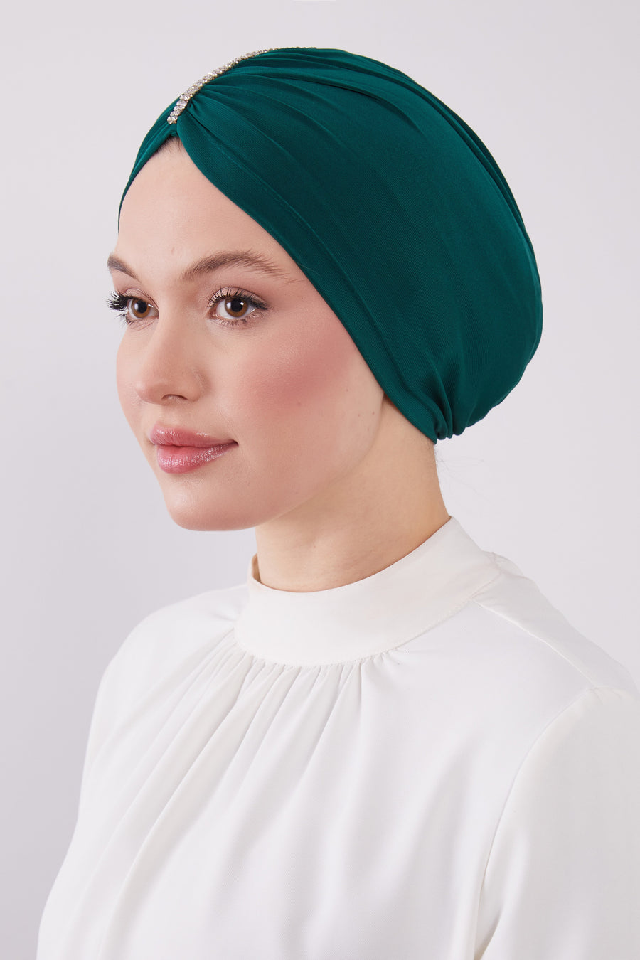 Party Turban Emerald Green Col 31
