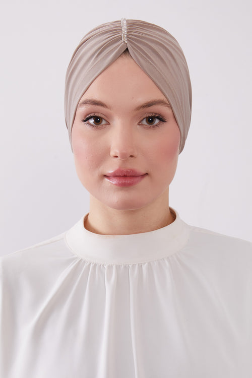 Party Turban Light Brown Col 11